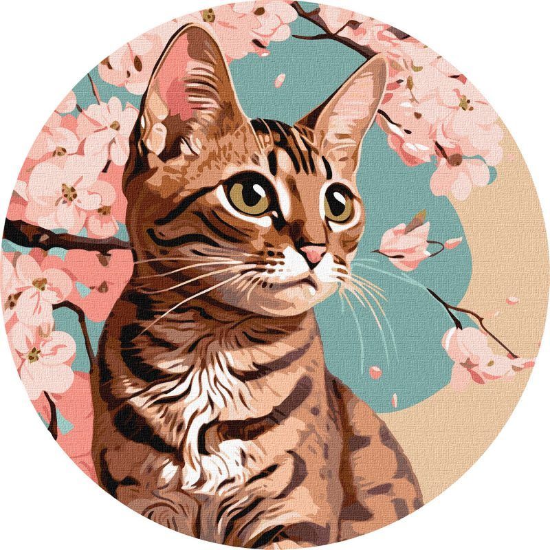 Picturi pe numere cu Animale - Pisicuță fermecătoare