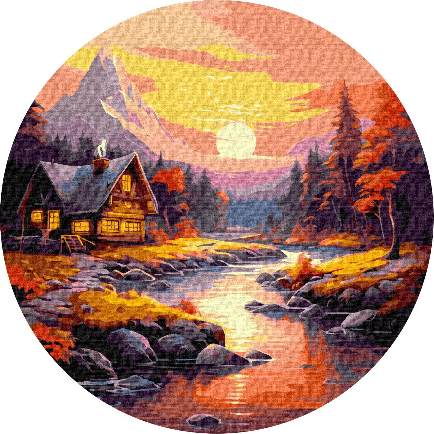 Picturi pe numere cu Peisaje - Panoramă montană