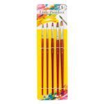 Picturi pe numere cu Accesorii Pictură - Set Pensule Pictura cu Varf Plat Roșii – 5 buc
