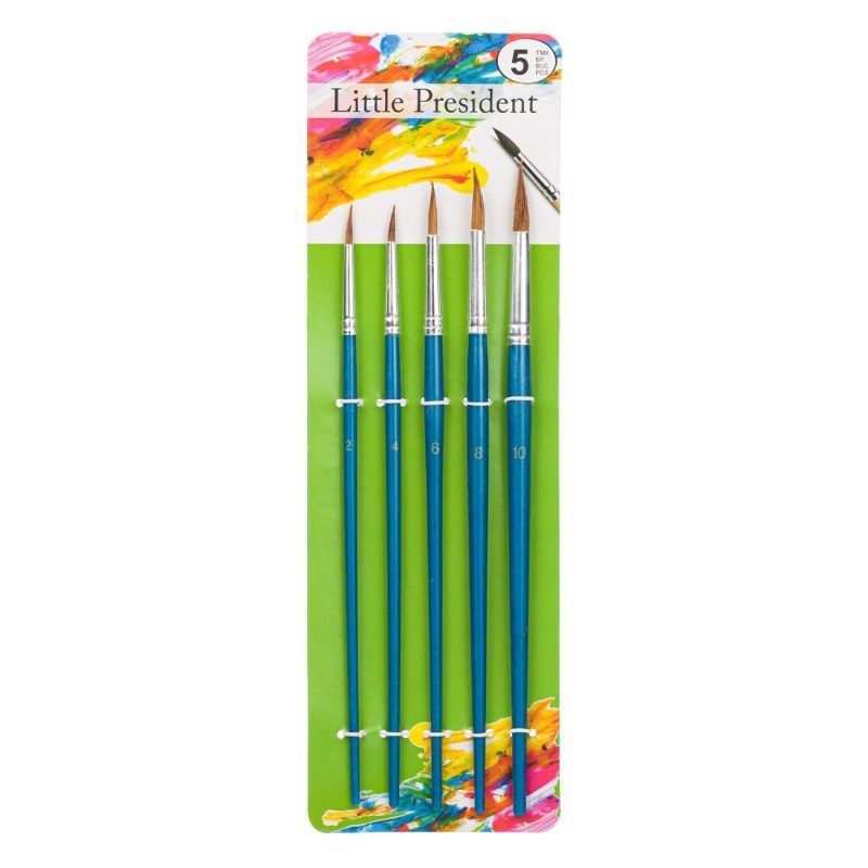 Picturi pe numere cu Accesorii Pictură - Set Pensule Pictura cu Vârf Rotund Albastre – 5buc