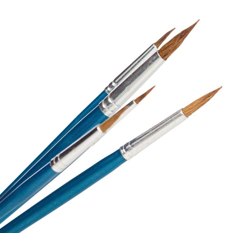 Set Pensule Pictura cu Vârf Rotund Albastre - 5buc