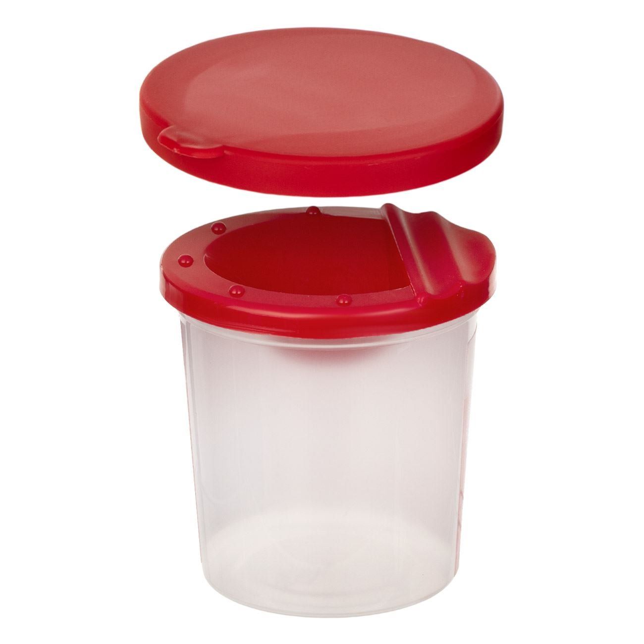 Picturi pe numere cu Accesorii Pictură - Pahar Apă Pictura Transparent cu Capac Rosu