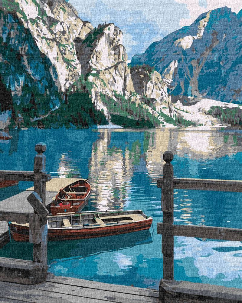 Picturi pe numere cu Peisaje - Pacea muntelui