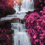 Picturi pe numere cu Peisaje - Cascadă Tropicală