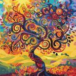 Picturi pe numere cu Abstracte - Copacul existenței