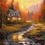 Picturi pe numere cu Peisaje - Valea însorită