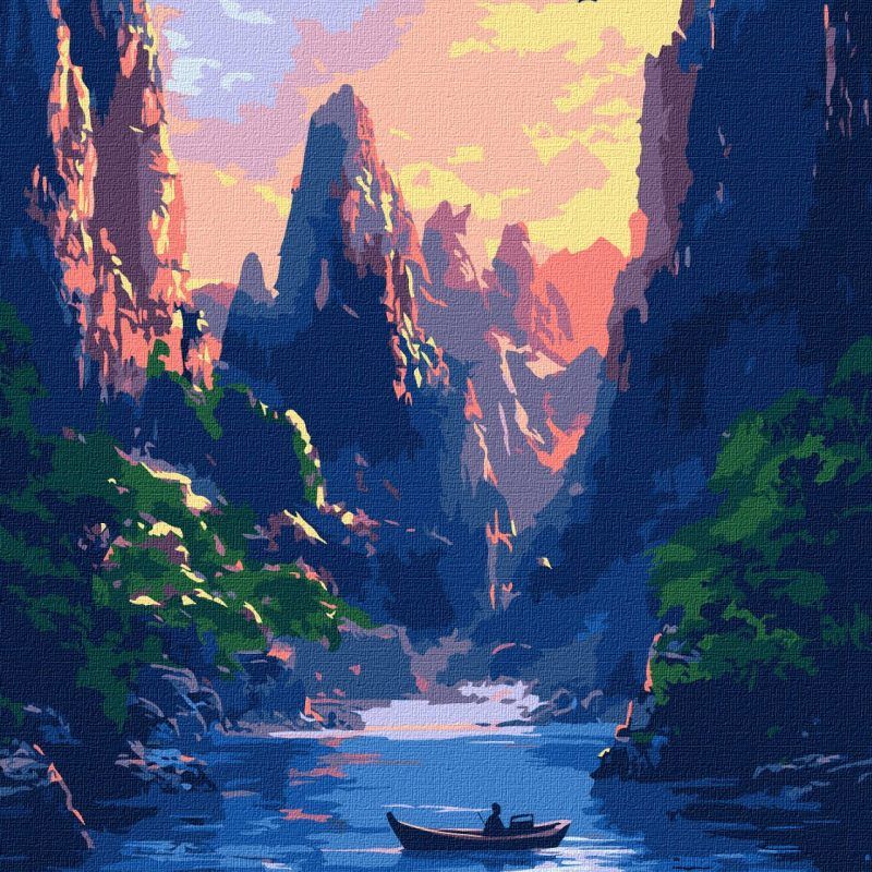 Picturi pe numere cu Peisaje - Munții majestici