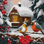 Picturi pe numere cu Păsări - Păsări festive