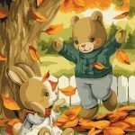 Picturi pe numere cu Peisaje - Căderea frunzelor aurii