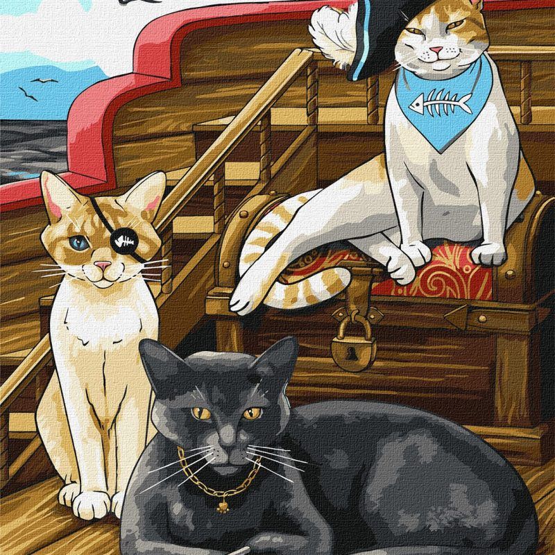 Picturi pe numere cu Animale - Pirați pufoși