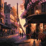 Picturi pe numere cu Clăridi - Străzi franceze