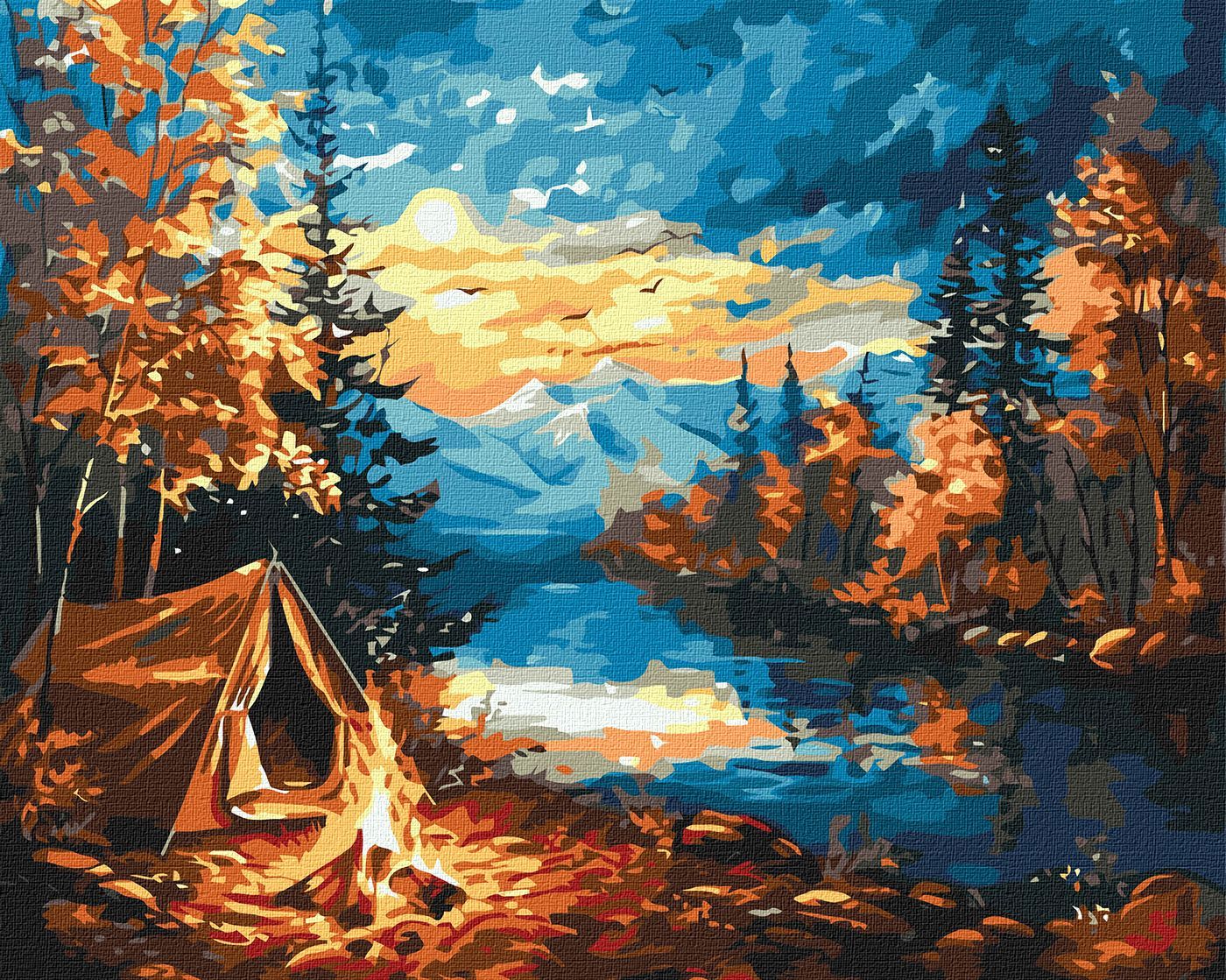 Picturi pe numere cu Peisaje - O noapte în pădure