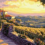 Picturi pe numere cu Peisaje - O după-amiază italiană