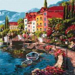 Picturi pe numere cu Peisaje - Dimineața lângă lac