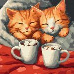 Picturi pe numere cu Animale - Pisici îndrăgostite