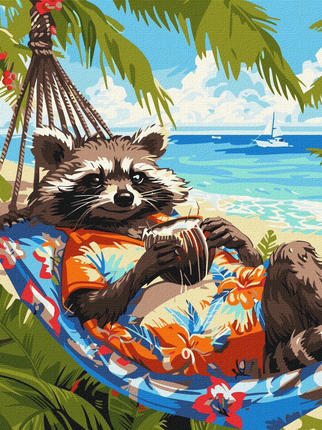 Picturi pe numere cu Animale - Relaxare tropicală
