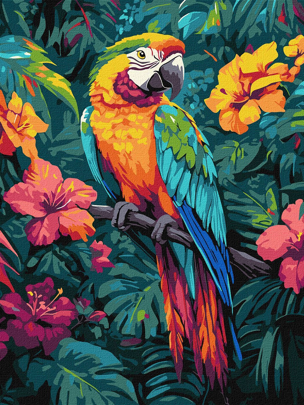 Picturi pe numere cu Păsări - Pasăre tropicală