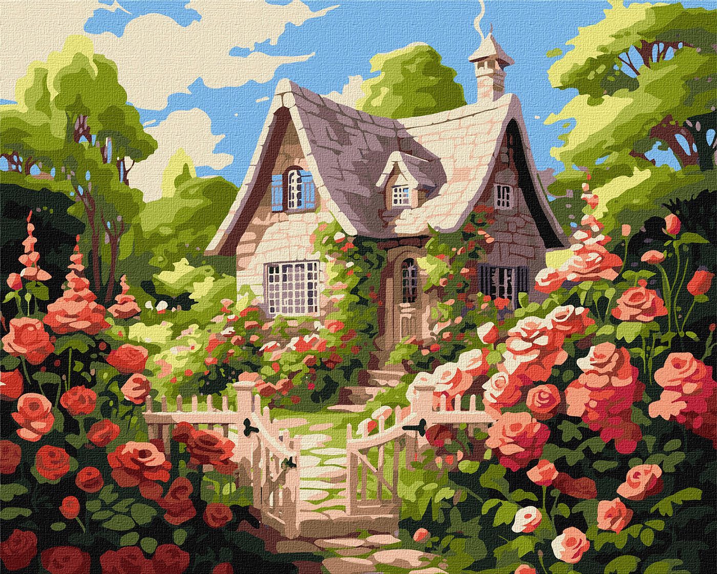 Picturi pe numere cu Peisaje - Cabana comodă