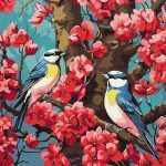 Picturi pe numere cu Păsări - Aroma înfloririi