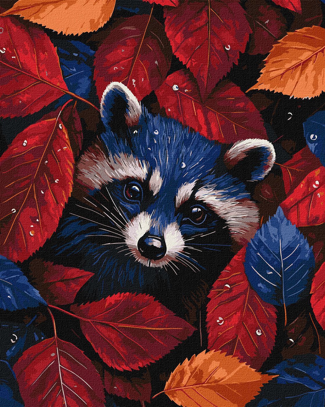 Picturi pe numere cu Animale - Raton toamna