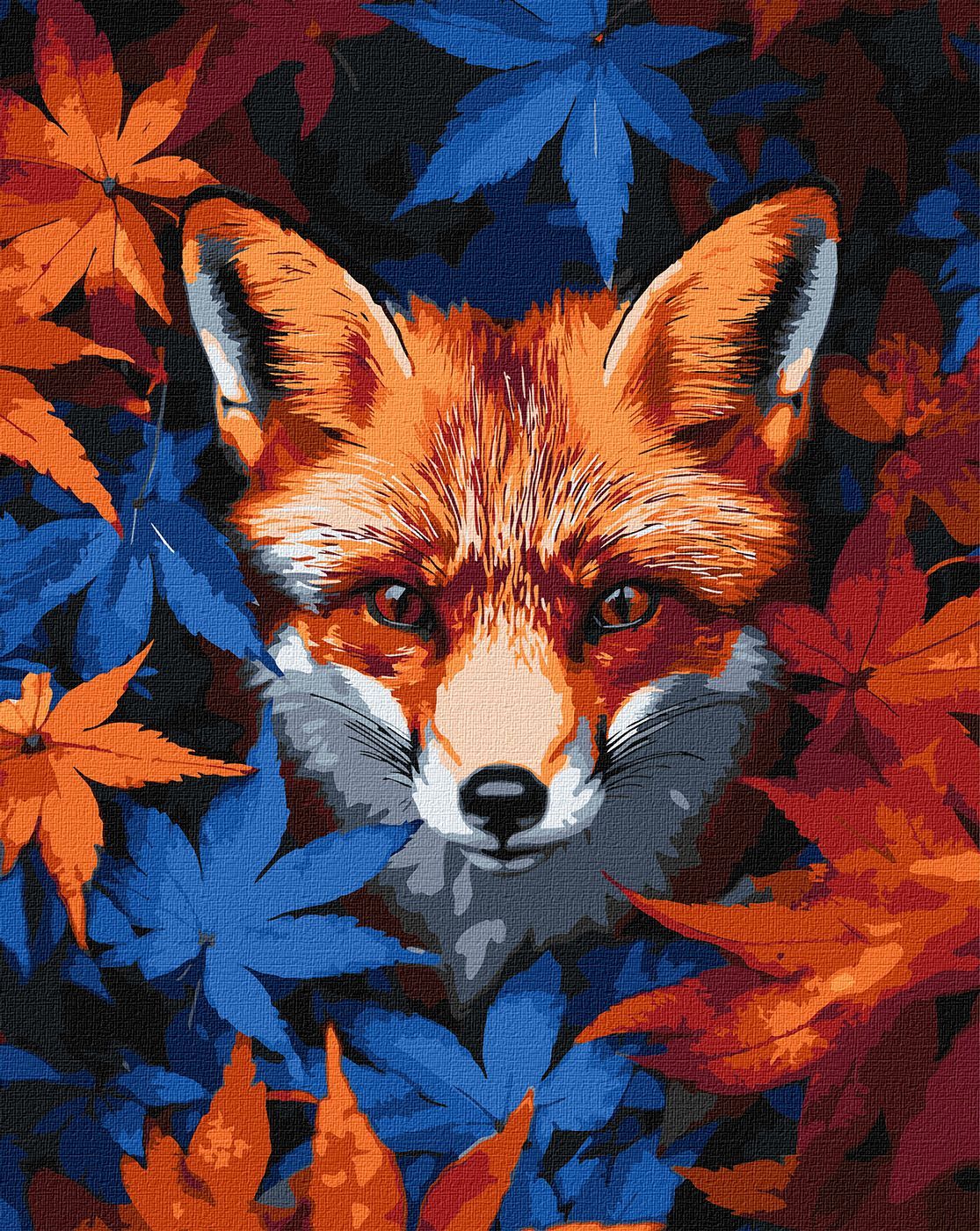 Picturi pe numere cu Animale - Vulpe toamna