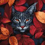 Picturi pe numere cu Animale - Linx toamna