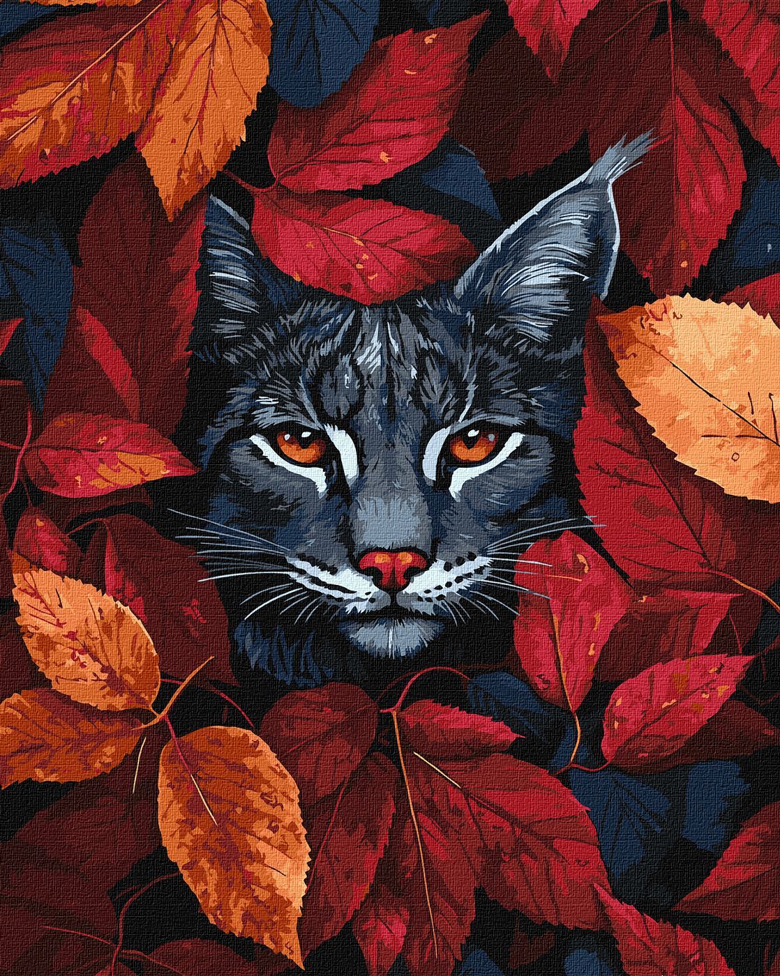 Picturi pe numere cu Animale - Linx toamna