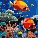 Picturi pe numere cu Viața marină - Corali luminoși