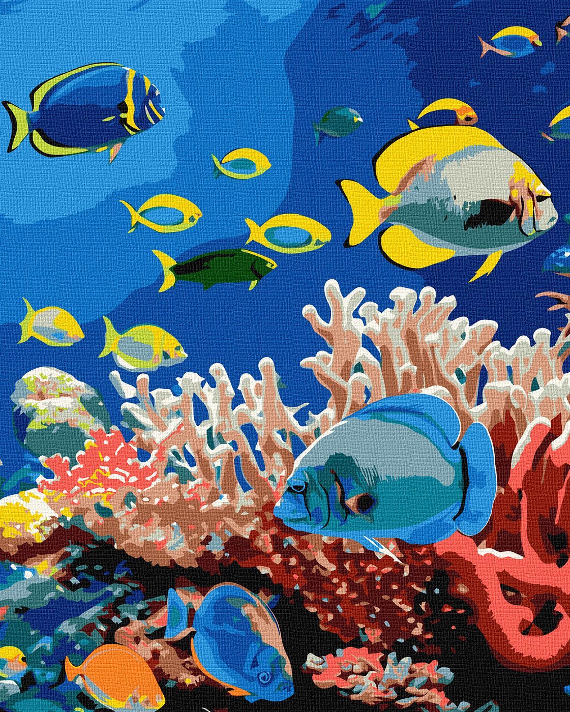 Picturi pe numere cu Viața marină - Viața în ocean