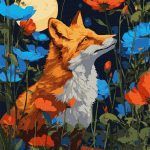 Picturi pe numere cu Animale - Flori sub lăbuță