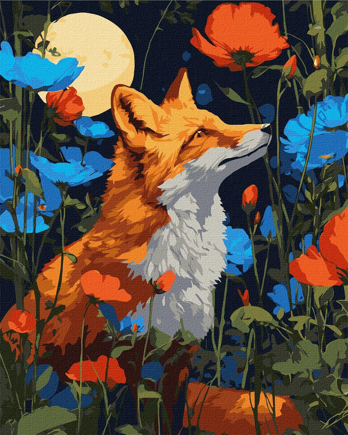 Picturi pe numere cu Animale - Flori sub lăbuță