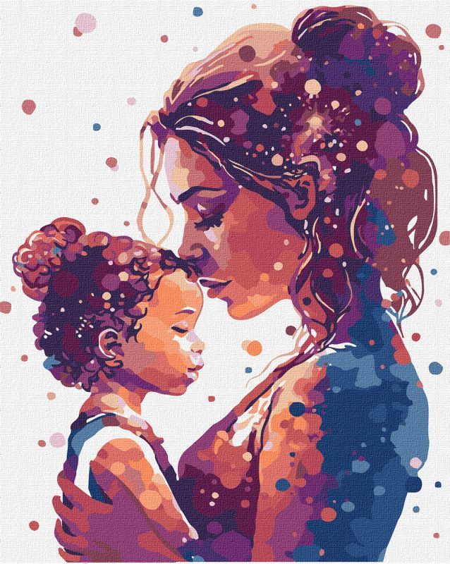 Picturi pe numere cu Portrete - Îmbrățișarea mamei