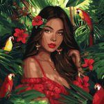 Picturi pe numere cu Portrete - Prințesă tropicală