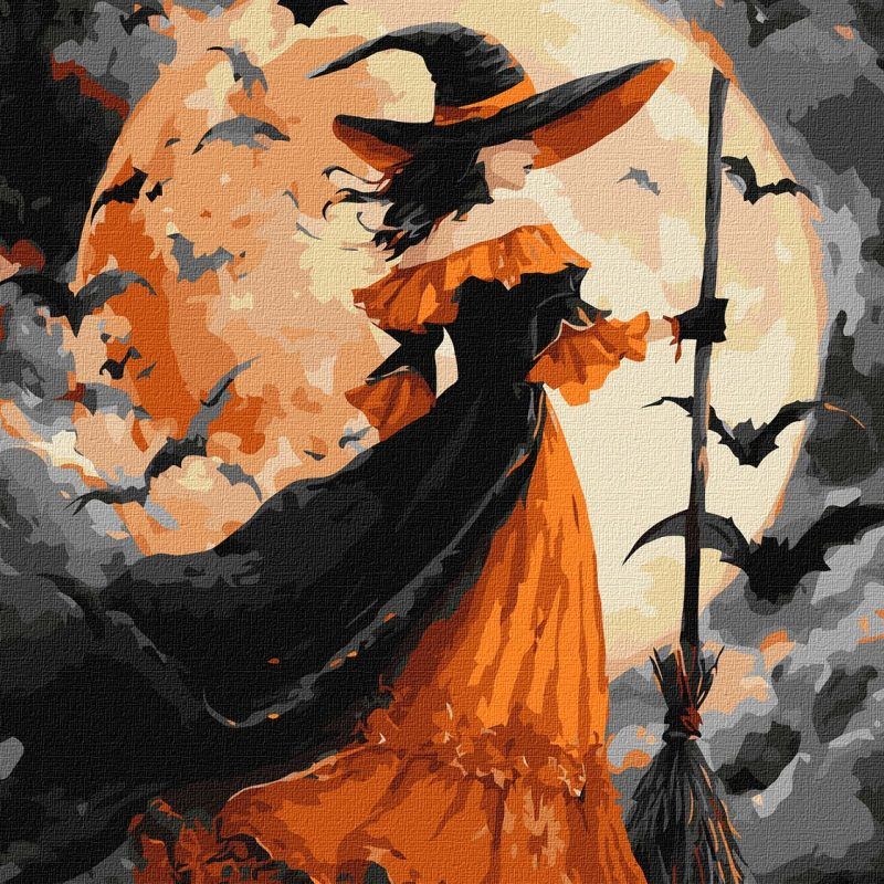 Picturi pe numere cu Portrete - Vrăjitoare în clar de lună