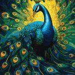 Picturi pe numere cu Păsări - Păun sofisticat