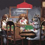 Picturi pe numere cu Câini - Câini jucând poker