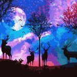 Picturi pe numere cu Peisaje - Pădurea fabuloasă