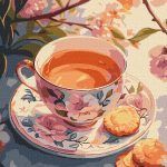 Picturi pe numere cu Flori - Ceai înflorat