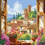 Picturi pe numere cu Peisaje - Peisaj din Toscana