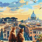 Picturi pe numere cu Pisici - Pisici la Roma