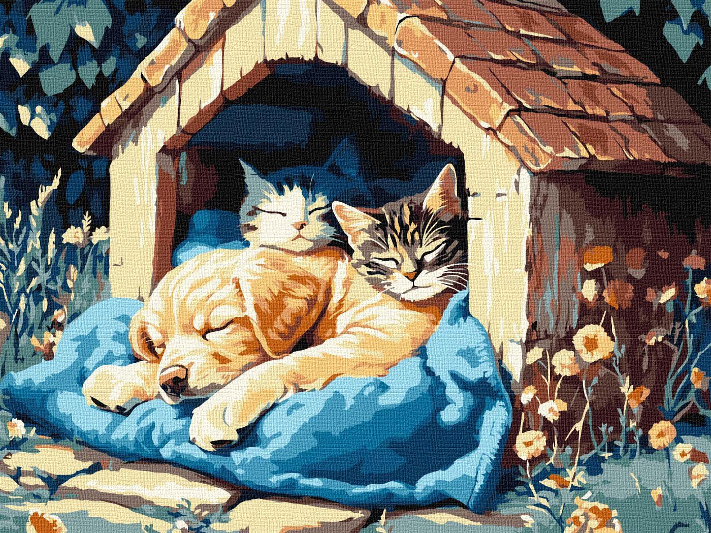 Picturi pe numere cu Animale - Moment de liniște