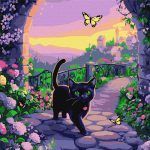 Picturi pe numere cu Pisici - Pisica zână