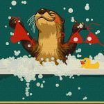 Picturi pe numere cu Animale - Poster – Vidră liberă