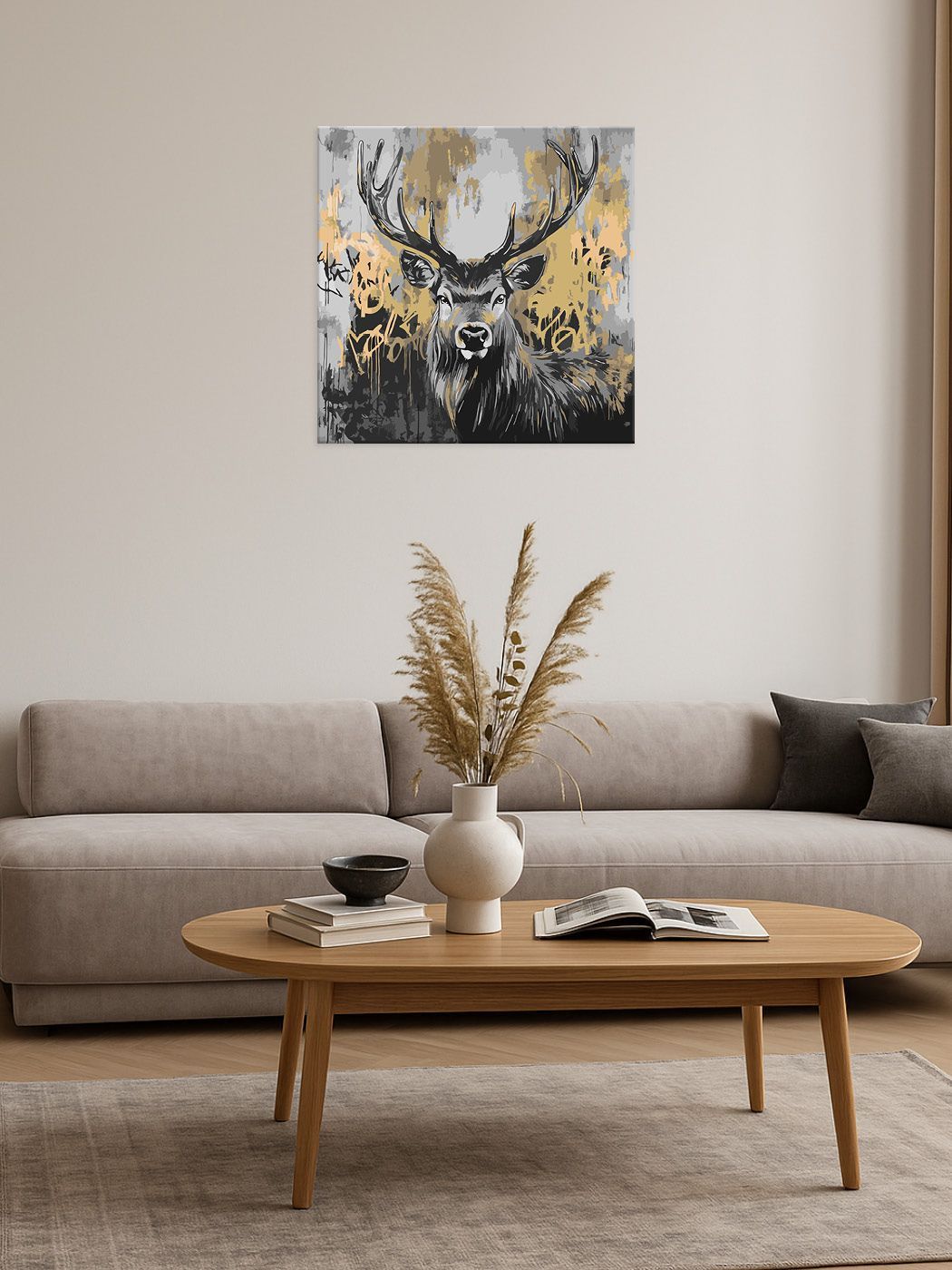 Cerb auriu cu vopsele metalizate - imagine 3