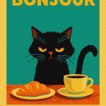 Picturi pe numere cu Animale - Poster – Pisica Dimineața