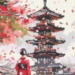 Picturi pe numere cu Flori - Undeva în Japonia