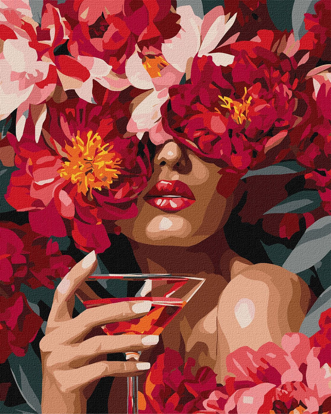 Picturi pe numere cu Portrete - Tentație Florală