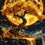 - Radianța arborelui cu vopsele extra metalizate